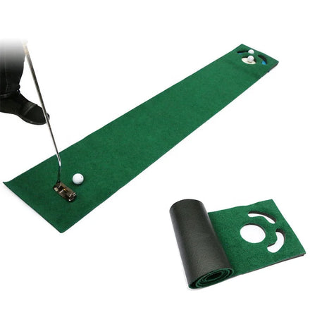 6' Indoor/Outdoor Golf Putting Green Practice Mat Swing Trainer and Training Aid