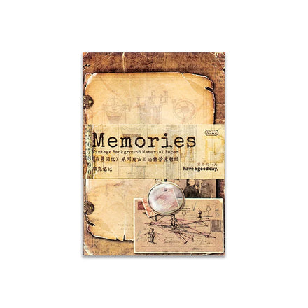 60 Pieces/Pack Material Paper Time Memories Series Retro Old Trace Hand Account DIY Decorative Sticker 6 Models