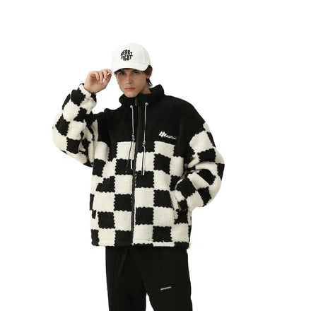 New Solid Men's Waterproof Windproof Polar Fleece Winter Loose Stand Collar Warm OEM Service Jacket