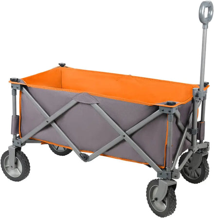 WOQI Collapsible Foldable Heavy Duty Wagon Camping Cart for Outdoor Camping Beach Garden