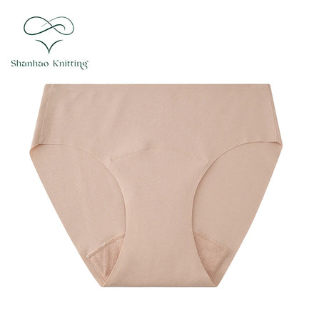 Shanhao OEM Reusable Organic Cotton Pads Leakproof Panties Seamless Postpartum Laser Cut Menstrual Period Panties for Women