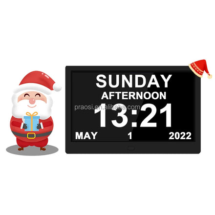 Photo Music Video Play Digital Calendar Day Clock 2 in 1 Dementia Clock 7 10 Inch With Dutch Germany Finnish English Languages