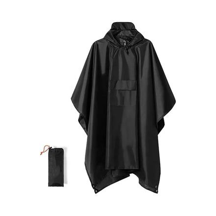 WOQI Portable Waterproof Single Person Polyester Add TPU Coating Rain Coat for Adults Unisex