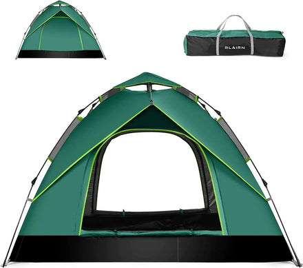 WOQI Outdoor Windproof Family Camping Portable Tent Backpacking Fully Automatic Tent for Hiking Travel