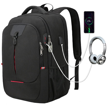 High Capacity Anti Theft School Student Waterproof Laptop Backpack with USB and RFID Protection Big Leisure Travel