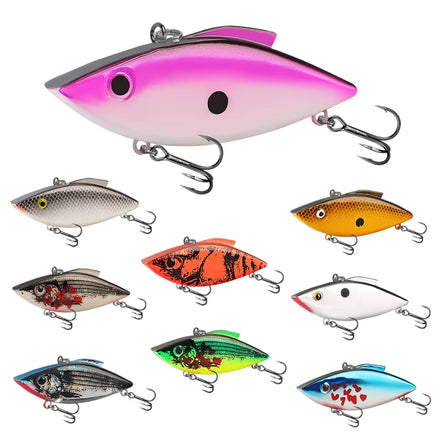 DN 7.5cm/15.6g Vib Fishing Lures 6.5cm/12.7g Hard Bait Vib Lure with Strong Fishing Hook Lure Crankbait