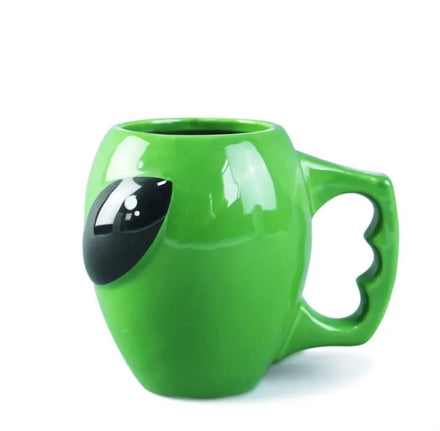 Ceramic 3D Special-shaped Mug ET Mug Creative Cartoon Green alien Mug Lovely Water Cup
