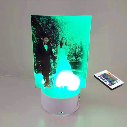 Qualisub Rectangle Shape Remote LED Photo Frames Sublimation Acrylic Photo Frame Blanks with LED Lights for DIY Printing