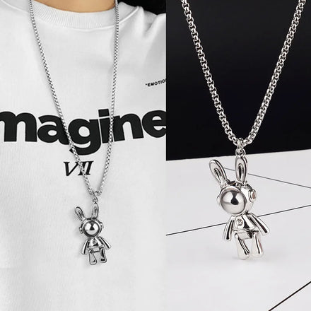 Trendy Hip Hop New Style Necklace Jewelry Simple Rabbit Bunny Pendant Chain Necklace Jewelry for Women Men 2023 Hot Sale
