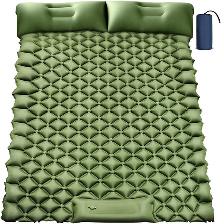 WOQI Lightweight TPU Coated Waterproof Mattress Pad for Camping Hiking & Climbing-4 Seasons Use Easy Folding & Portable