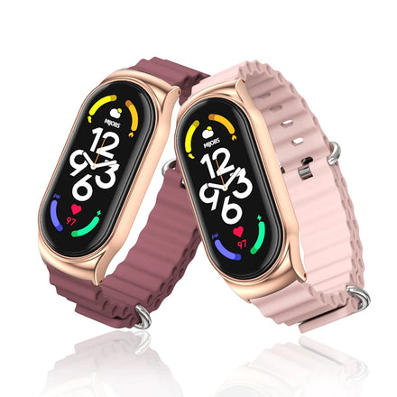 Mijobs Ocean Silicone Watch Strap Correa CS Wristbands for Xiaomi Band 3 4 5 6 7 Accessories