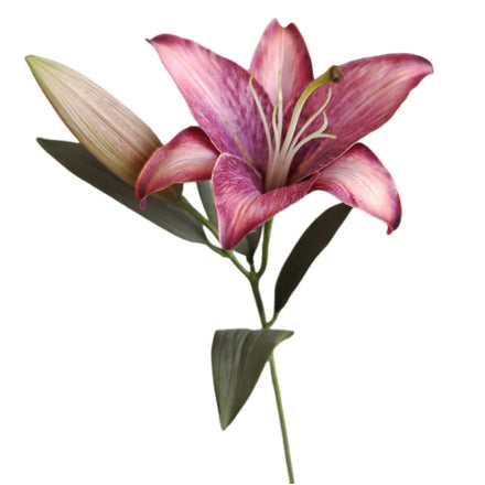 New Arrivals Real Touch 2 Heads Lilies Artificial Flowers Lily for Home Table Decoration