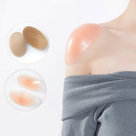 Soft Silicone Shoulder Anti Slip Padded Shoulder Pad for Woman Shoulder Enhancer Reusable Self-Adhesive Clothing Decoration 2022