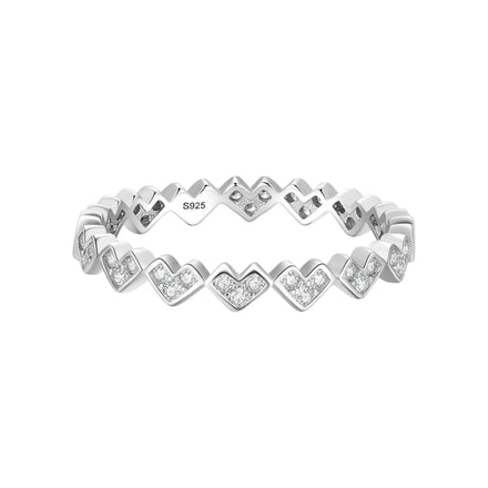 Ada Jewelry New Arrivals Factory Price Hearts Plata 925 Por Mayoreo Sterling Silver Jewelry Ring