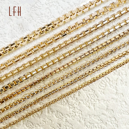 Bulk Sale Au750 Gold 18k Real Jewelry Box Chain Pure 18k Gold Chain Necklace Gold Jewelry 18k Real Pawnable Wholesale