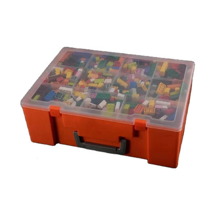 Lattice Double-layer Large Tool Box Transparent Sorting Account Tape Toy Building Block Plastic Storage Box Toy Storage Box