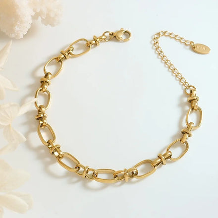 Hot Selling Hollow Personality Thick Chain Bracelet Versatile Stainless Steel Bracelet