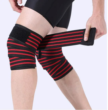 Custom Adult Breathable Powerlifting Weight Lifting Squats Knee Wraps Brace Knee Support Belt Knee Bandage