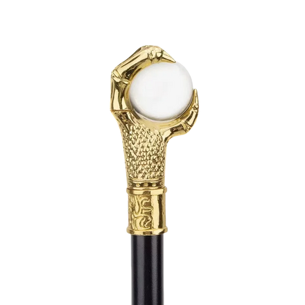 Golden Dragon Claw Grasp Glass Ball Walking Cane Fashion Decorative Walking Stick Gentleman Elegant Cosplay Knob Crosier 93cm