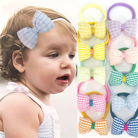 Solid Color Nylon Hair Band for New Baby Cute Children's Headband Accessory