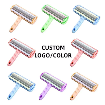 Best Sellers Custom Logo Sustainable Plastic for Pet Hair Remover Roller Self-Cleaning Reusable Dog and Cat Grooming Hair Brush