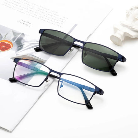Luxury square Stepper Pure Titanium Flexible Eyeglass Frames Optical Glasses