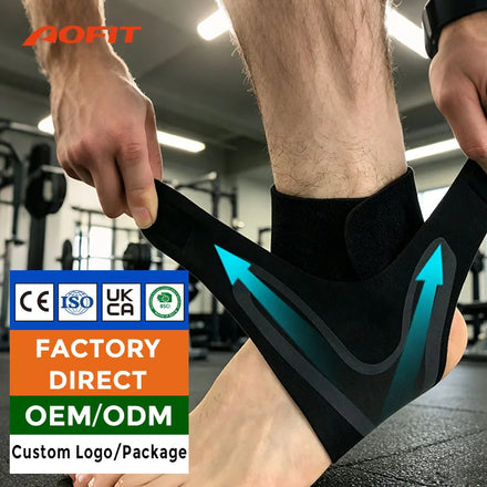 Aofit Professional Sports Protector Breathable Neoprene Compression Basketball Football Tennis Elastic Ankle Foot Support Brace