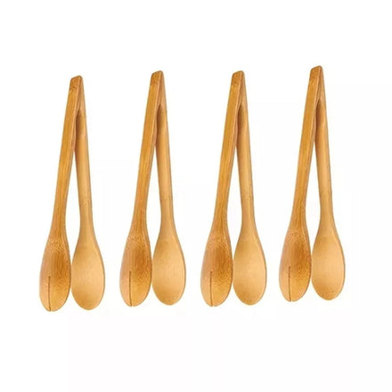 Hot Sale Bambus Fancy Food Bamboo Bbq Clamps Wholesale Food Clip Kitchen Cooking Tool Food Barbecue Bread Salad Toast Tongs