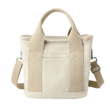 Small Canvas Crossbody Bags for Female Mini Top-handle Bucket Handbags Fashion Mommy Bags Women Shoulder Bags Shopping Totes