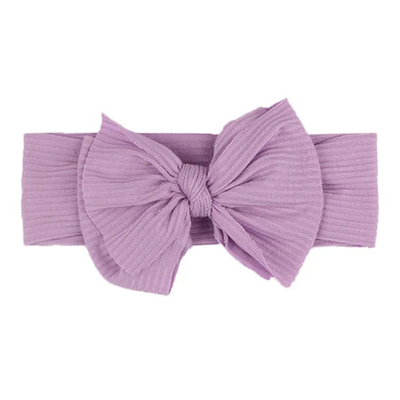 2023 Fashion Solid Knot Bow Headband Red Turban Girl Rib Knit Bowknot Headwrap Stylish Headband