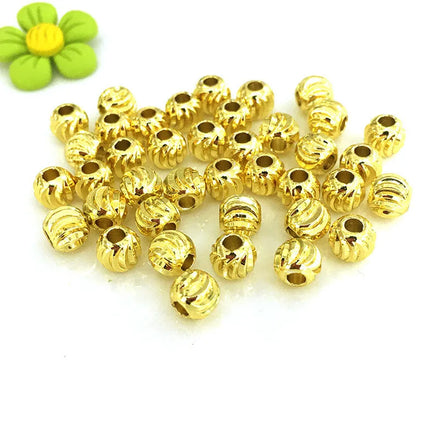 Large Hole Tibetan Antique Gold European Rondelle Spacer Beads Round Bead Spacers Jewelry Spacer Charms for DIY Jewelry Making