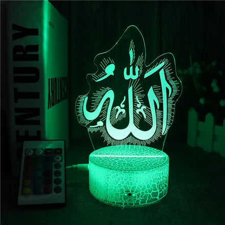 Middle East Islamic Muslim LED Table Lamp Holiday Home Bedroom Decor Creative Gifts 3D Night Light