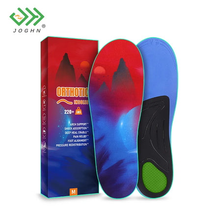 JOGHN Premium Performance Feet Severe Flat Foot High Strength Correction Orthopedic Shoe Cushion Arch Support Orthotic Insole