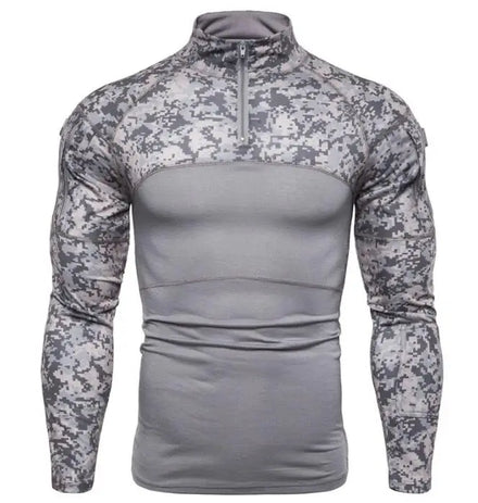 Custom Outdoor Quick Drying Camo Long Sleeves Mens Tactical T-Shirt Sport Casual Shirt Size 3XL