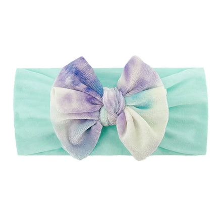 Infant Toddler Bow Leopard Nylon Headband Fashion Floral Printed Baby Headwear Watermelon Pineapple Warm Hairbands for Kids