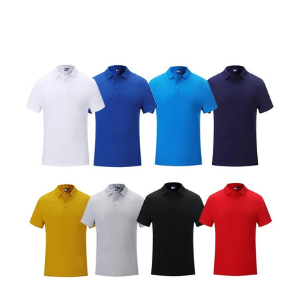 A202 1OO% Cotton Solid Color Men's Polo Shirts Casual Short Sleeve Turndown Men's Shirts Fashion Streetwear Polos