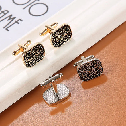 Hot Sale Ready Stock Cheap Silver Gold Alloy Classic Retro Romanesque Cufflinks and Stylish Men's Shirt Cuff Studs Are on Sale