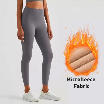 Custom Fleece Lined Leggings Thermal Yoga Pants Winter Workout Leggings for Women