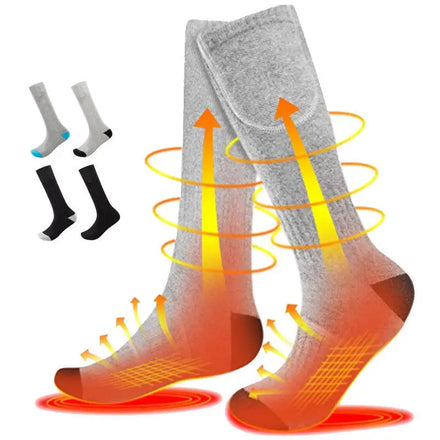 1208 Unisex Crew Winter Outdoor Sports Socks Rechargeable Battery Operated Heating Stockings Heated Ski Socks Running Knitted