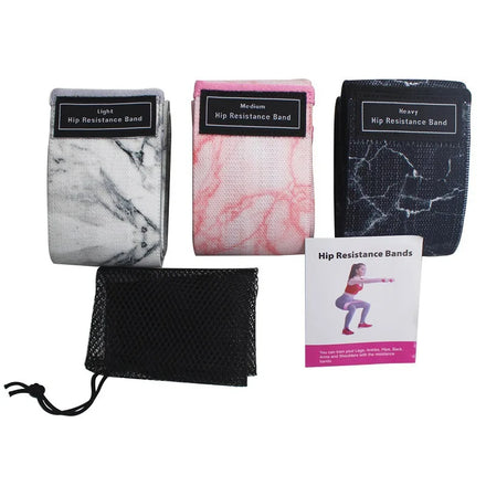 Hot Sale Latex Resistance Bands Gym Exercise Fabric Workout Booty Trainer with 3 Levels Anti-Slip Elastic Workout Essentials