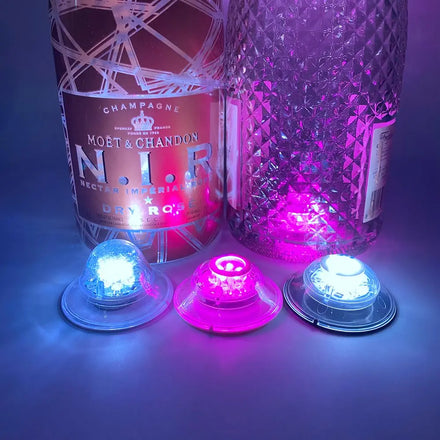 STARSHINING OEM Custom Vodka LED Luminous champagne Bottle Light Coaster Sticker for Nightclub Party