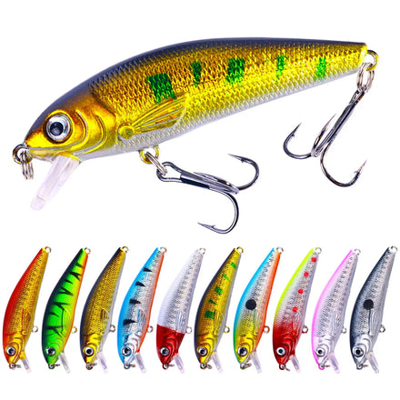 Wholesale 7.5cm 8g Latest Desgin Colorful Hard Plastic Artificial Sinking 3d Eyes Minnow Lure for Trolling Lures Baits