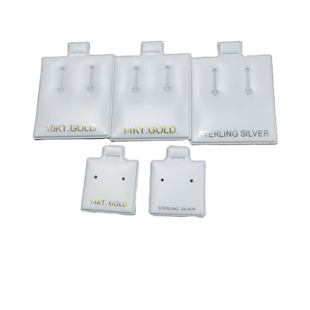 Custom 1.5*1.75 Inch 10K 14K Gold Sterling Sliver Logo Puff Pad Jewelry Cards