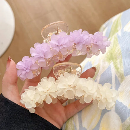Hot Sales Sweet Bell Flower Decoration Cute Fashion Girl Hair Claws Shark Clips Hair Claws