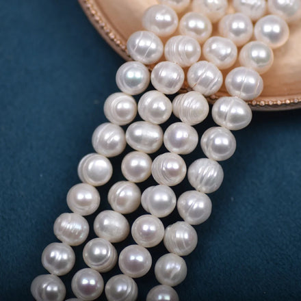 Cheap Price 8-9mm White Color Potato Freshwater Pearl Beads Strands Jewelry