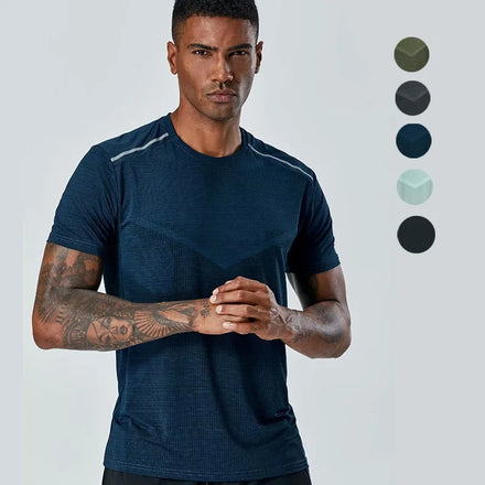Ins Hot Selling Workout Shirts for Men Moisture Wicking Quick Dry Active Athletic Men's Gym Performance T Shirts