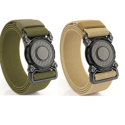 Rotary Buckle Tactical Quick Release Web Nylon Belt Tooling Outdoor Training Belt Golf Belt