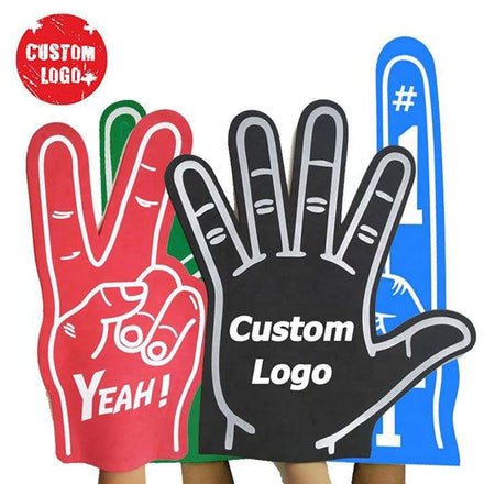 2026 Wholesale Cheap Promotional Custom Shape Thick Big EVA Foam Fingers Victory Foam Hand Cheering Foam Sponge Hand
