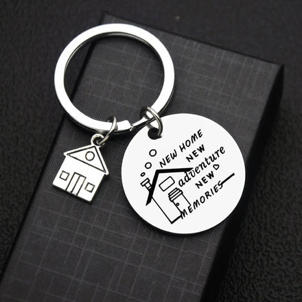 Wholesale Home Sweet Home Housewarming Stainless Steel Keychain Key Ring Custom logo