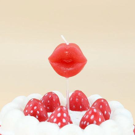 Funny Birthday Candle Lips Shape Party Decoration for Christmas Unscented Paraffin Wax Candles